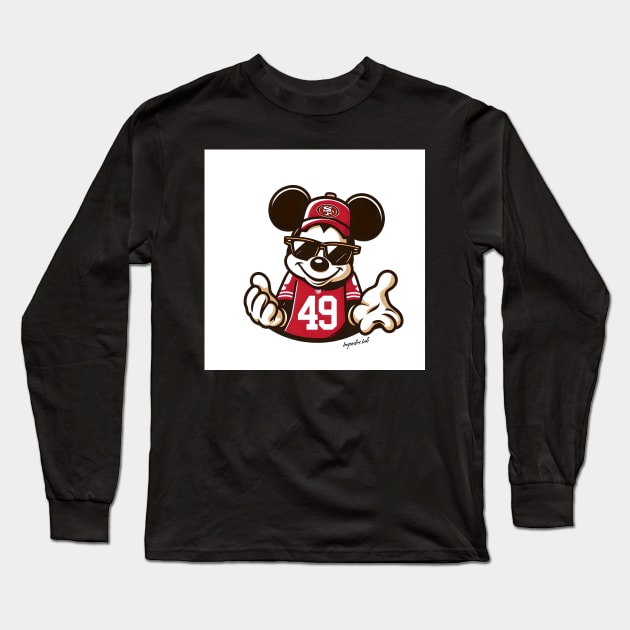 49ers Mick Fan Art Long Sleeve T-Shirt by HELLAHIGH TEEZ